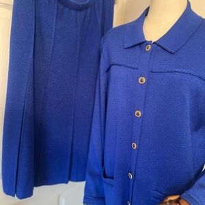 Elegant Blue Skirt Set